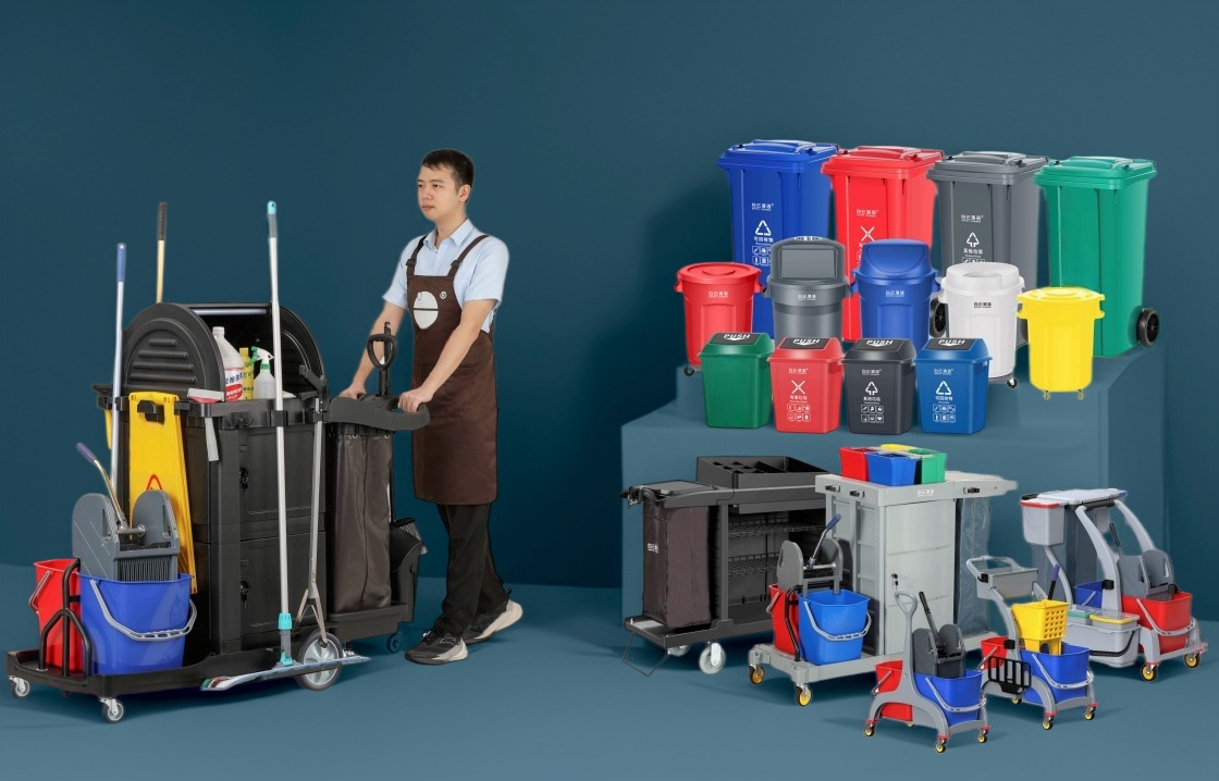 Housekeeping trolleys and cleaning chemicals - hotel supply company